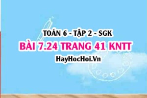 Bài 7.24 trang 41 Toán 6 Tập 2 Kết nối tri thức